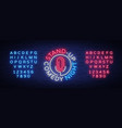 stand up comedy show is a neon sign neon logo vector image vector image