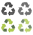 striped recycle symbols vector image