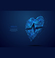 healthcare low poly wireframe banner template vector image vector image