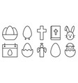 set of easter icons vector image