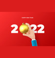 concept banner of happy new year 2022 vector image