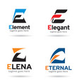 letter e logo template vector image