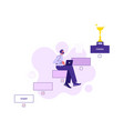 project management or business timeline vector image vector image