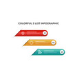3 points list diagram layout colorful vector image
