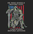 american knight kneel for the fallen vector image vector image