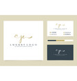 initial je feminine logo collections and business vector image