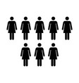 people icon - group of women team vector image