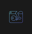 data breach gradient icon for dark theme vector image vector image