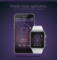 mobile application design concept vector image vector image