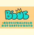 alphabet popart graffity text letters vector image vector image