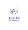 brain and light-bulb creativity development vector image