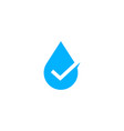 water drop check logo icon vector image vector image