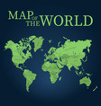 world map quality map for cutting or engraving vector image