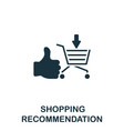 shopping recomendation icon monochrome simple vector image
