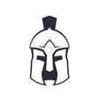 spartan greek helmet over white vector image