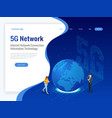 isometric 5g network wireless systems and internet vector image vector image