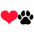 love paw vector image