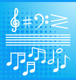 notes set music concert banner colorful modern vector image