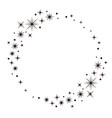 shiny star circle frame stardust cosmic effect vector image vector image