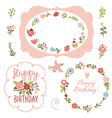 holiday collection cute frames vector image