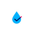 water drop check logo icon vector image vector image