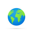 earth globes isolated on white background flat vector image