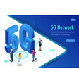 isometric 5g network wireless systems and internet vector image