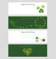 st patricks day greeting card set vector image vector image