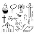 baptism elements vector image