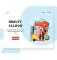 beauty saloon website landing page design vector image vector image