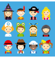 children dressed avatar vector image