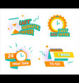 countdown banners limited special offer stickers vector image