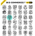 e-commerce business icons vector image vector image