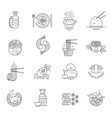 icon and logo for asian japan food vector image