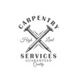 nails modern carpentry label vector image vector image