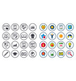 set of statistics education and study icons vector image
