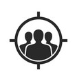 target audience flat icon images vector image vector image
