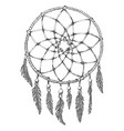 dream catcher on white background vector image vector image