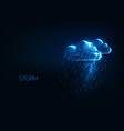 futuristic heavy storm concept with glowing vector image