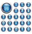 glossy buttons with symbols vector image