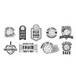 volleyball logo set vector image vector image
