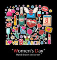 womens day setfashion patch badges collection vector image