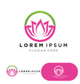 yoga logo design stock human meditation in lotus vector image