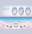 airplane window the tourist banner vector image