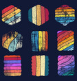 grunge vintage retro background set collection vector image vector image