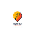 logo night owl simple mascot style vector image