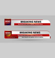 professional broadcast lower third design template vector image