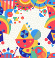 seamless pattern colorful modern abstract geometry vector image