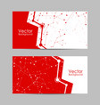 set banners with connected lines and dots vector image