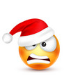 christmas hat and smiley vector image